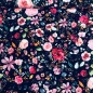 Preview: Jersey | Aquarell Blumen | digital marineblau